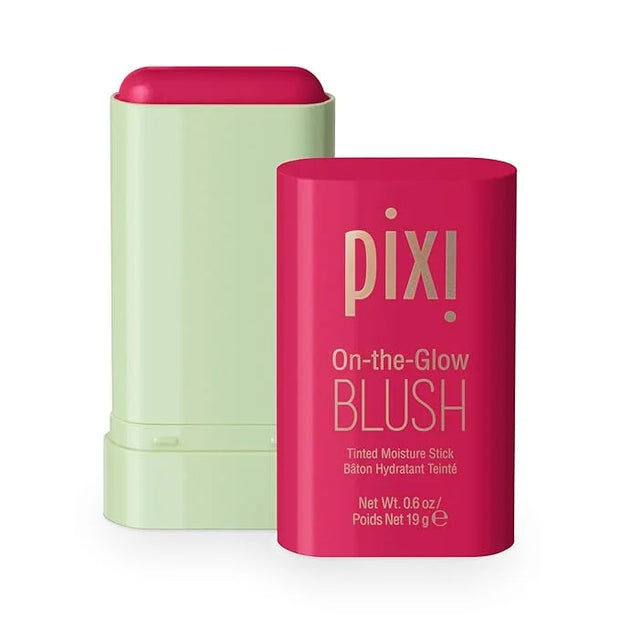 Pixi On-the-Glow Blush - Ruby, Hydrating Tinted Moisture Blush Stick with Ginseng, Aloe Vera & Fruit Extracts, For Cheeks ...