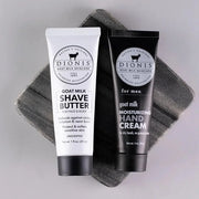 Dionis Goat Milk Skincare 5 Piece Goat Milk Travel Set for Men - Hydrating Bar Soap, Shave Butter, Hand & Body Cream - Ver...