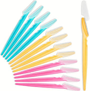 12 Pcs Eyebrow Razor, Multipurpose Exfoliating Dermaplaning Tool for Face, Facial and Eyebrow Shaper with Precision Cover ...