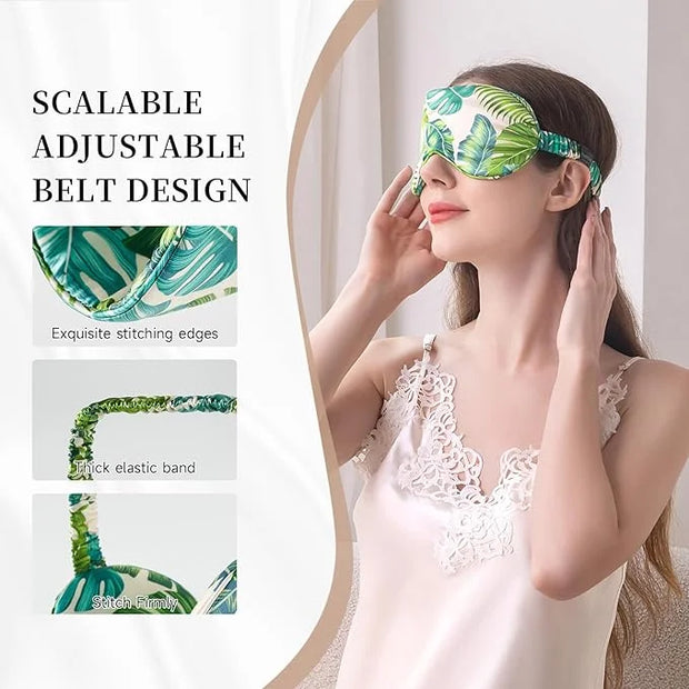 THXSILK Sleep Mask 100% 19 Momme Pure Mulberry Silk Super Smooth Cooling Decorative Sleep Eye Mask Blackout Eye Cover with...