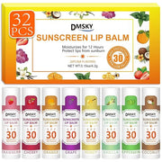 DMSKY SPF Lip Balm Bulk 32 Pack, Sunscreen Lip Balm SPF 30, Broad Spectrum UVA/UVB Protection, Lip Sunblock Bulk Sunscreen...