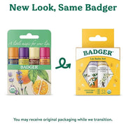 Badger Classic Organic Lip Balm Set - Yellow Box, Light Silky Long Lasting Lip Moisturizer Gift Set, All Natural Lip Balm ...