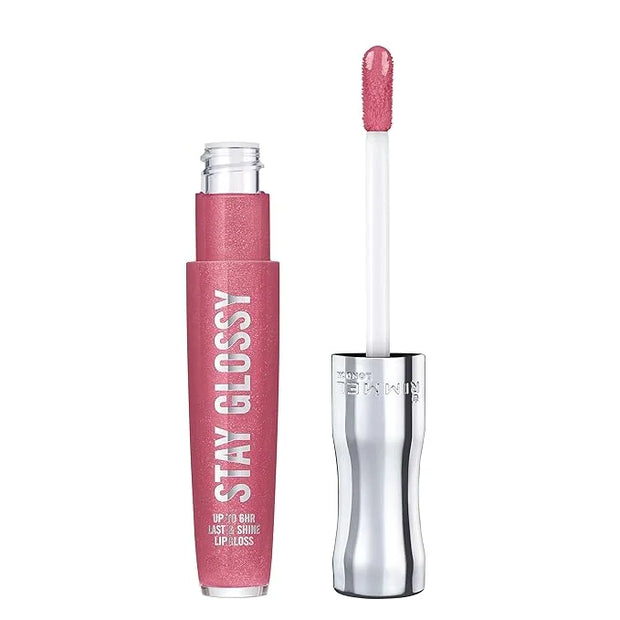 Rimmel Stay Glossy Lip Gloss - Non-Sticky and Lightweight Formula for Lip Color and Shine - 160 Stay My Rose, .18oz - Prod...