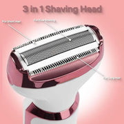 Electric Razors for Women, 4-in-1 Women’s Facial Hair Removal, Face Shaver Ebrow Trimmer Pubic Bikini Trimmer Portable Lad...