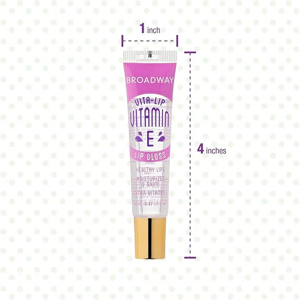 Ruby Kisses Broadway Vita-Lip Clear Lip Gloss (7 Pack) Ultra-Hydrating & Soothing Formula with Vitamins, High-Shine Non-St...