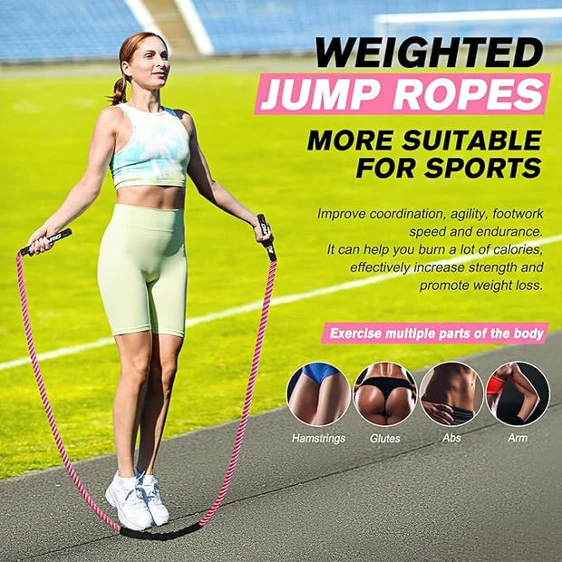 Jump Rope, Weighted Jump Rope for Women, Adult - Product Image