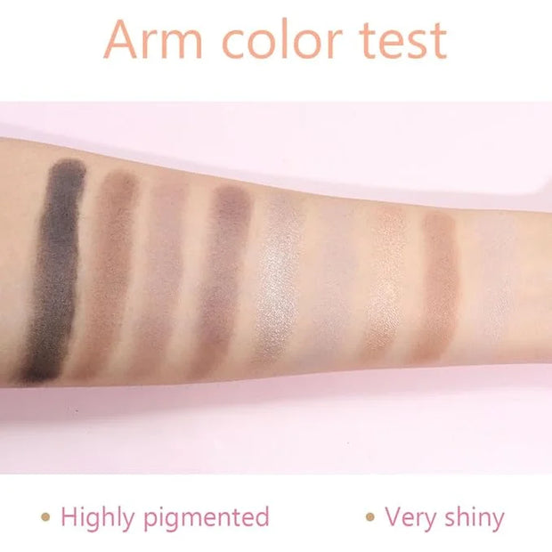 9 Colors Nude Eyeshadow Palette Makeup,Taupe Bronze Brown Matte Cream Eye Shadow,High Pigmented Natural Neutral Eyeshadow ...