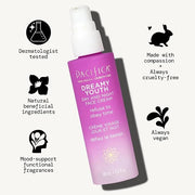 Pacifica Face Moisturizer Lotion - Dreamy Youth Day & Night Face Cream, Daily Skincare, Grapeseed Oil, Peptides, Hydrating...