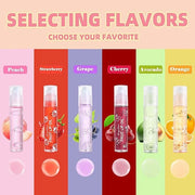 Hydrating Roll On Lip Oil, 6 Pcs Lip Glow Oil Plumpimg Lip Balm Long Lasting Non Sticky Lip Gloss Transparent Colorless Mo...