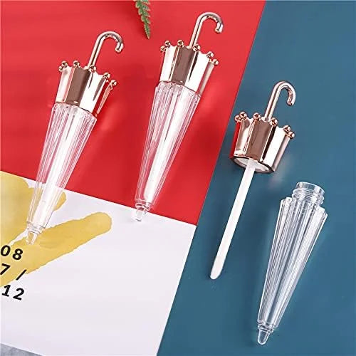 COSIDEA EMPTY 20pcs Umbrella shaped lip gloss tube 5ml, Cute lipgloss tubes containers with wand cosmetic packing containe...