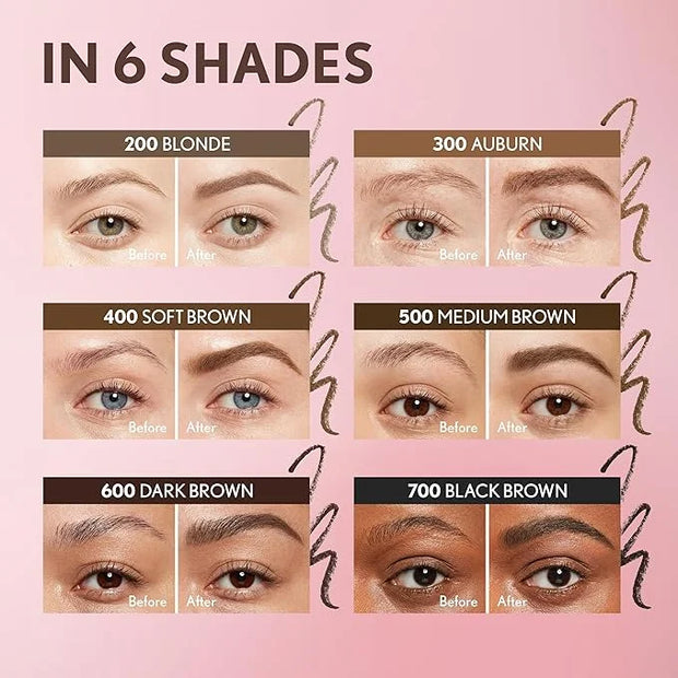 Covergirl Clean Fresh Brow Filler Pomade, 400 Soft Brown, Eyebrow Pencil, Ultra-Precise Tip, Creamy Formula, Highly Pigmen...