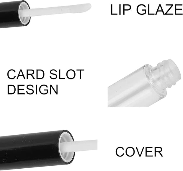30pcs 5ml Empty Lip Gloss Tubes, Double Ended Refillable Lip Balm Gloss Containers Bottles with Rubber Inserts for Women G...