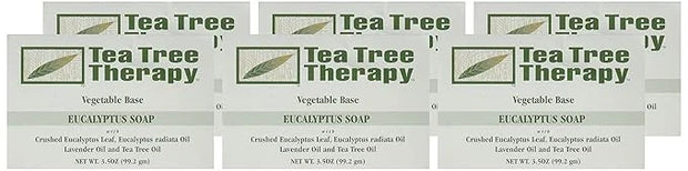 Tea Tree Therapy Vegetable Base Bar Soap, Eucalyptus, 6 Count - Product Image