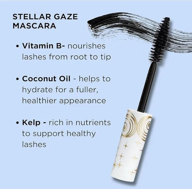 Pacifica Aquarian Gaze Mascara – Abyss (Black) Water-Resistant Long Lash Mascara, Lengthening & Smudge-Proof, Vegan & Crue...