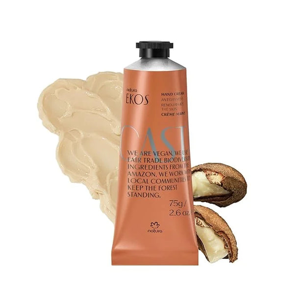 natura - Ekos Castanha (Brazil Nut) Hand Cream - Anti-Dryness Hand Balm - 24-Hour Deep Hydration Skin Moisturizer - Vegan ...
