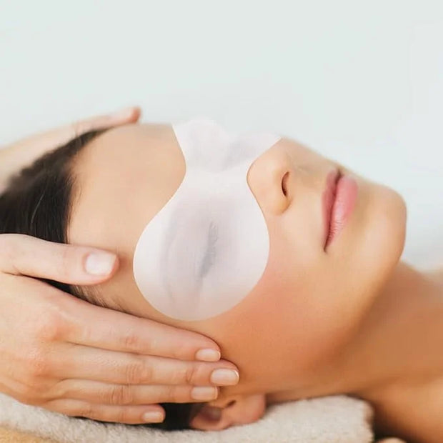 100 Sheets Disposable Non Woven Eye Mask, Cotton Eye Mask Paper, Eye Covers for Facials, Eye Masks for Skincare, Moisture ...