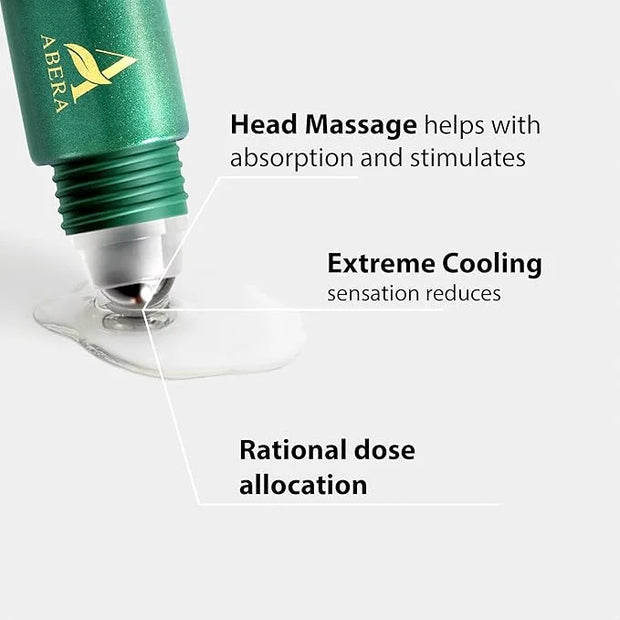 Abera Eye Roller Serum with Mint Essence for Men, Vitamin C and Peptides - Energizing Serum for Dark Circles and Puffiness...