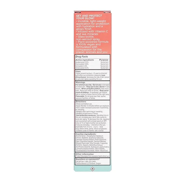 Pacifica Beauty Glow Baby Brightening Setting Mist, Broad Spectrum SPF 45, Makeup Setting Spray, UVA/UVB Protection, Blue ...