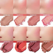 8 Colors Blush Palette, 4 Powder + 4 Cream Blush Palette, Contour and Highlight Blush Palette, Natural Nude Makeup Brighte...