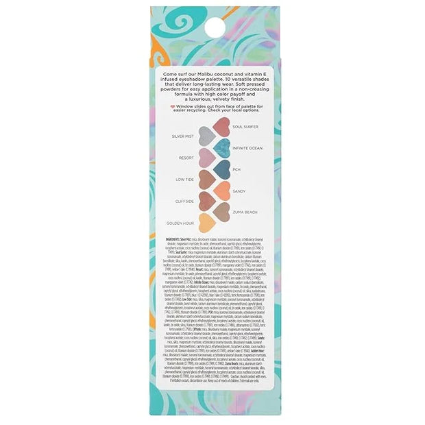 Pacifica Eyeshadow Palette – Malibu Mineral Eyeshadow, Blendable Neutral Shades with Velvet Matte, Shimmer & Metallic, Coc...