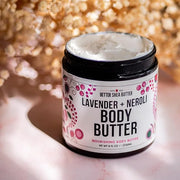 Body Butter for Women LAVENDER NEROLI | Whipped Body Moisturizer with Raw Shea Butter for Dry Skin, Paraben Free, Non-Grea...