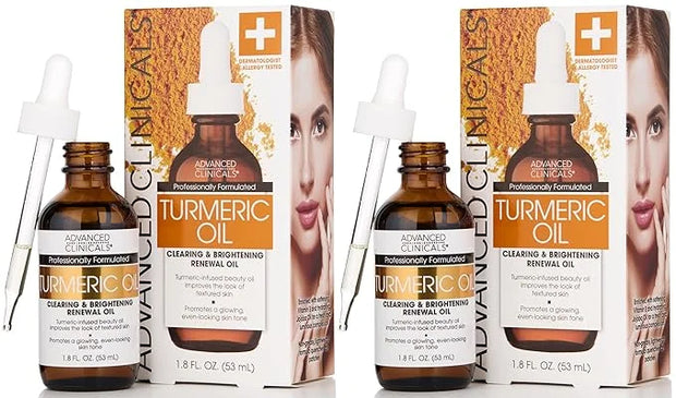 Advanced Clinicals Turmeric Oil Serum For Face | Facial Skin Care Serum With Jojoba + Coconut Oil To Improve Appearance Of...
