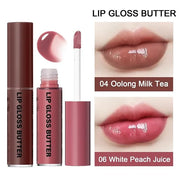 Butter Gloss Lip Gloss Set,Moisturizing Nourishing Hydrating Lip Glaze,Glass Lip Lipstick,Non-Sticky Lip Gloss,Lip Plumpin...