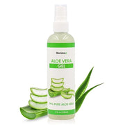 Natural Aloe Vera Gel for Hair, Scalp, Face, Dry Skin, Sunburn, & Sensitive Skin - Cold Pressed, Vegan, Unscented - Soothi...