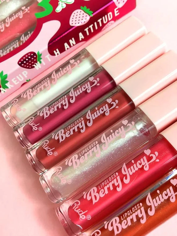 Rude Cosmetics Berry Juicy Lip Gloss - Pure for Women - 0.14 oz Lip Gloss - Product Image