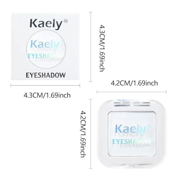 Kaely Pressed Single Eyeshadow Makeup, White Matte Highly Pigmented Monochrome Eye Shadow Palette, Waterproof Neutral Powd...