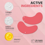 Under Eye Patches for Puffy Eyes & Dark Circles - Deep Hydration, Smooth Fine Lines, Anti-Wrinkles Patches, Enriched with ...