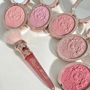 Flower Knows Strawberry Rococo Embossed Blush;Berry Matte Finish;Buildable & Blendable Powder Blush for cheeks,Highly Pigm...