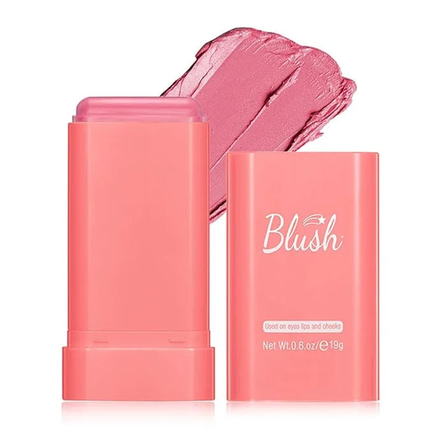 Multi-Use Makeup Blush Stick, 3-in-1 Cream Blush Stick Beauty Tinted Solid Blush Stick for Cheek/Eyes/Lips, Waterproof Moi...