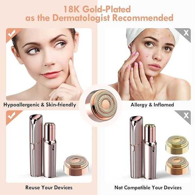 Replacement Heads for Flawless Facial Hair Remover, Gen 2 Replacement Blades Compatible with Finishing Touch Flawless Hair...