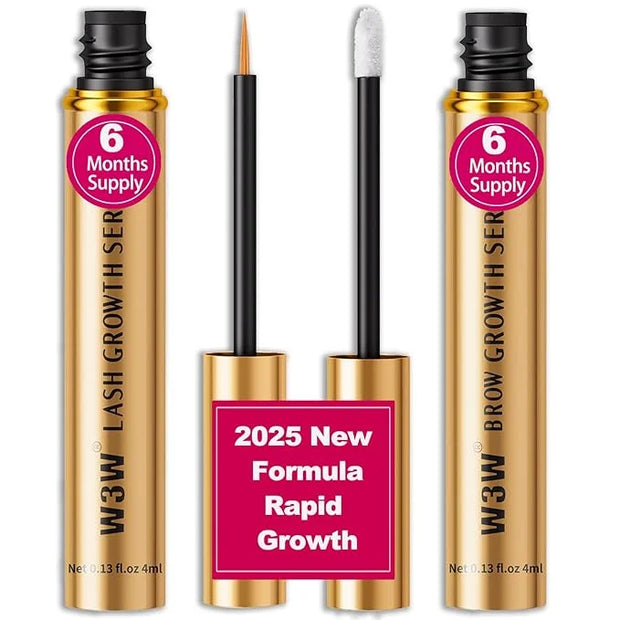 Lash Serum&Eyebrow Growth Serum Set,2025 Upgrade -Rapid Eyelash for Stronger,Eyebrow Growth Serum,Natural Ingredients (Upg...