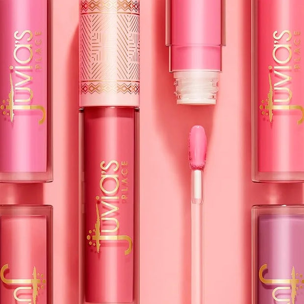 Juvia's Place Smoothie Lip Gloss Tutti Fruitty - Hydrating Cream Lipgloss with Pink & Mauve Tones - Non Sticky Plumping Gl...