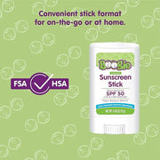 Baby Sunscreen Stick by Boogie, Mineral Sunscreen SPF 50, Travel Size Sunblock for Kids, FSA/HSA Eligible, Zinc Oxide, Wat...