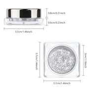 Single Glitter Eyeshadow, Shimmer Eyeshadow Palette, Korean Eye Glitter Makeup, Ultra-Blendable, Sparkle Silver Eye Shadow...
