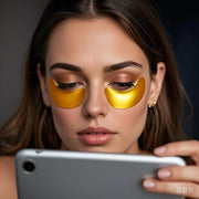 20 Pairs Lip Masks & Eye Masks,V- Face Lift Strap, 24K Gold Gel Crystal Collagen Eye Pads,Moisturizing Lip Mask Crystal Pa...