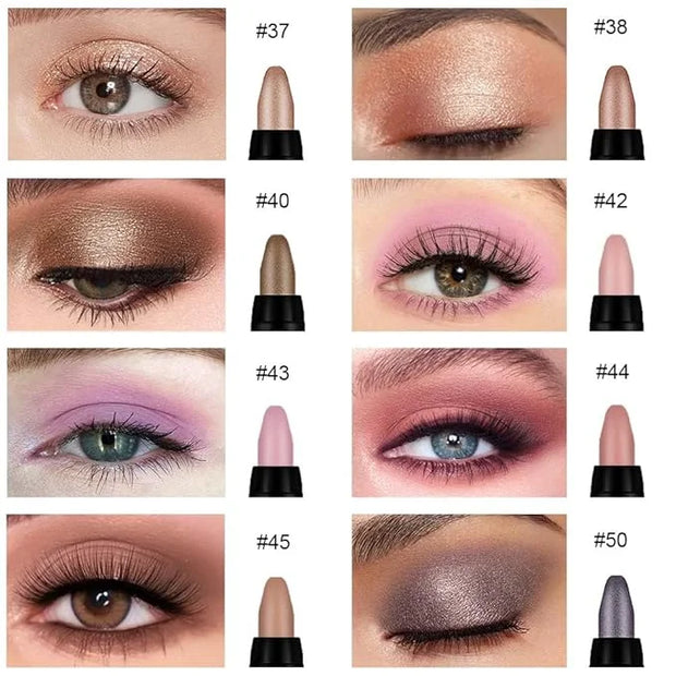 Kaely 8Pcs Cream Eye Shadow Brightener Sticks Set for Eyes,Shimmer Matte Pencil Eyeshadow Applicator Stick Palette,Hallowe...