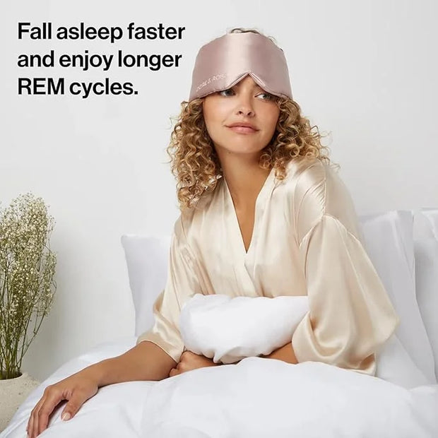Dore & Rose Deep Sleep Mask Light Blocking, 23 Momme Mulberry Silk Eye Mask, Ultra Soft, Adjustable - Travel Sleeping Mask...