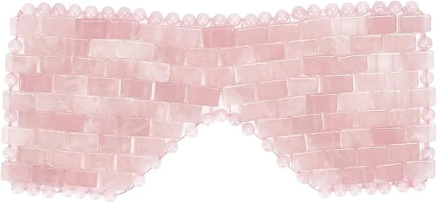 Natural Crystal Eye Mask, Rose Quartz Eye Mask for Alleviate Puffiness Massage Relax Wrinkles Relieve Migraine Meditation ...