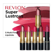 Revlon Super Lustrous 5-Piece Lipstick Gift Set, High Impact, Moisturizing, 460 Blushing Mauve & 430 Soft Silver Rose (Pea...