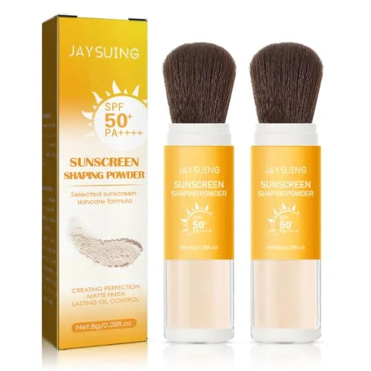 Mineral Powder Sunscreen, Powder Sunscreen for Face,Mineral SPF 50 PA+++ Sunscreen Powder,Long-Lasting Lightweight Breatha...