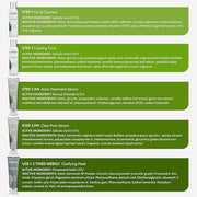 Exposed Skin Care Acne Treatment Kit - Includes Facial Cleanser, Clearing Tonic, Acne Treatment Serum, Clear Pore Serum, C...