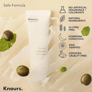 Knours. Light Weight Water Based Gel Moisturizer, Vegan Peppermint Squalane & Ceramide NP Hydrating Soothing Cooling (80ml...