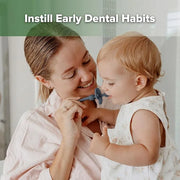 haakaa 360° Baby Toothbrush with Suction Base - Gentle Cleaning for Infant Self-Brushing Training, Food-Grade Silicone, Ad...