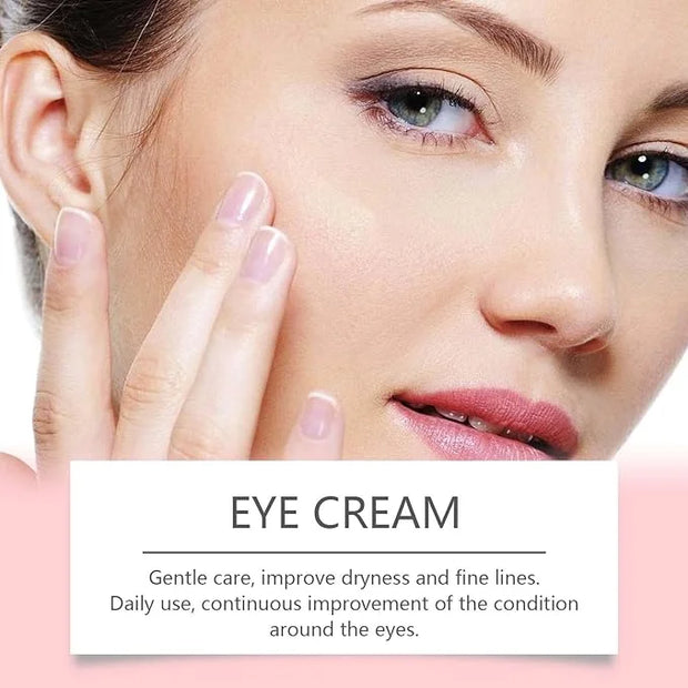 PDRN Pink Peptide Eye Serum Cream, Hydrating & Firming Eye Cream for Dark Circles, Anti-Aging Treatment Reduces Fine Lines...