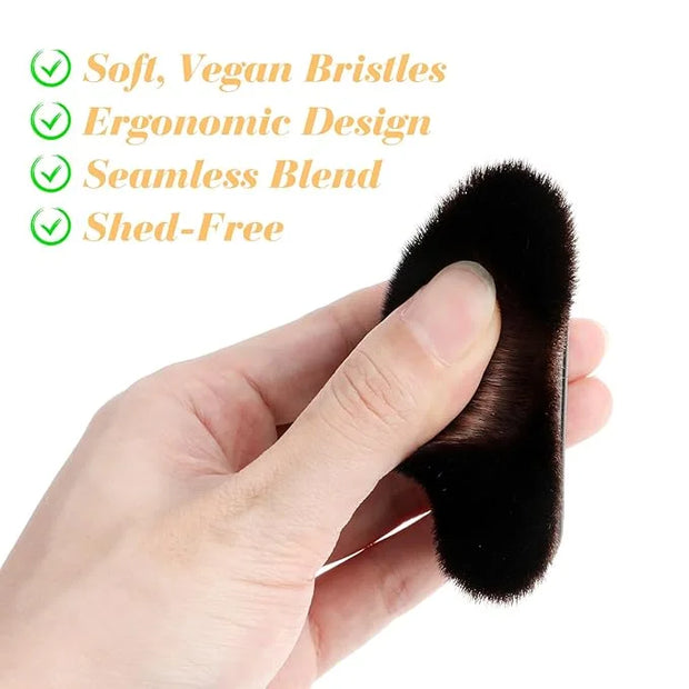 2 Pcs Self Tanning Brush Sunless Body Tanner Brushes Fake Tan Leg Makeup Foundation Brush Fine Cosmetic Application Tool f...