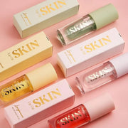 Big Brush Head Hydrating Lip Glow Oil Plumping Lip Tint, Hydrating Lip Gloss Tinted Lip Balm Transparent Lip Care, Long La...